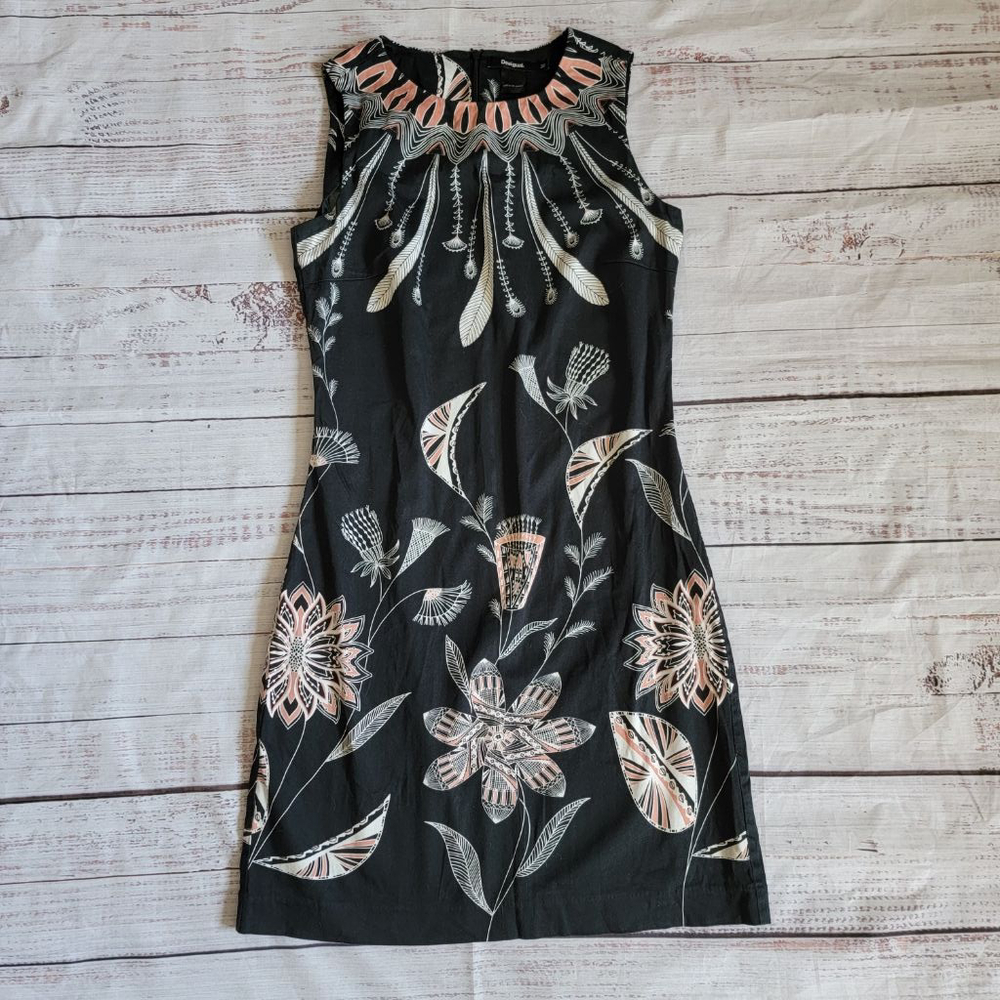 Desigual Feathers and Flowers Kira Dress Black 36